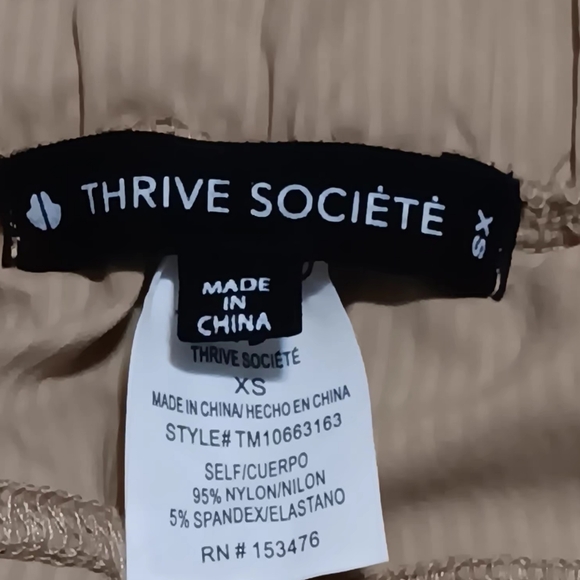 Thrive Societe Everyday Yoga Cargo Pants Women Zipp Pockets SzXS Tan - Picture 11 of 16